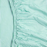 Kip & Co Tarragon Stripe Organic Cotton Fitted Sheet