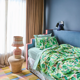 Kip & Co Tarragon Stripe Organic Cotton Flat Sheet