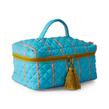 Kip & Co Aegean Stripe Quilted Cotton Toiletry Case