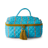Kip & Co Aegean Stripe Quilted Cotton Toiletry Case