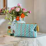 Kip & Co Aegean Stripe Quilted Cotton Toiletry Purse