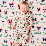 Kip & Co Pretty Pansy Organic Cotton Baby Fitted Sheet