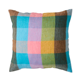 Kip & Co Sorbet Tartan Linen European Pillowcases