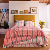Kip & Co Tickled Pink Stripe Linen Quilt Cover