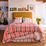Kip & Co Tickled Pink Stripe Woven Throw