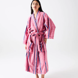 Kip & Co Blushing Stripe Bamboo Terry Bath Robe