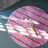 Kip & Co Blushing Stripe Round Bath Mat