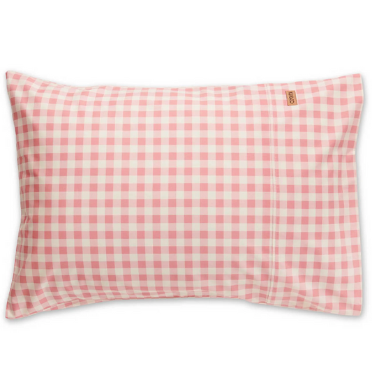 Kip & Co Gingham Candy Organic Cotton Pillowcases 2P Std Set