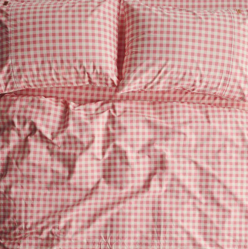 Kip & Co Gingham Candy Organic Cotton Pillowcase Single