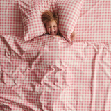 Kip & Co Candy Gingham Organic Cotton Fitted Sheet