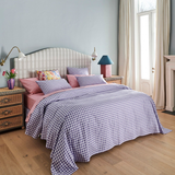 Kip & Co Lilac Gingham Organic Cotton Duvet