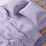 Kip & Co Lilac Gingham Organic Cotton Duvet