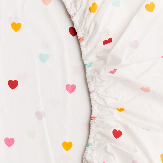 Kip & Co I Heart You Organic Cotton Fitted Sheet