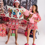 Kip & Co I Love Christmas Spot Adult Organic Cotton Short Sleeve Shirt & Short Pyjama Set