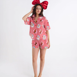 Kip & Co I Love Christmas Spot Adult Organic Cotton Short Sleeve Shirt & Short Pyjama Set