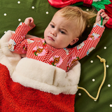 Kip & Co I Love Christmas Spot Organic Long Sleeve Zip Romper