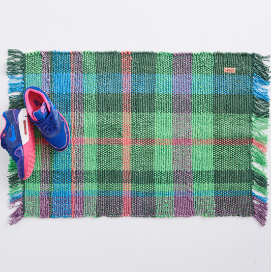 Kip & Co Jewel Of The Nile Tartan Jute Floor Mat