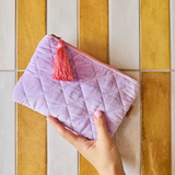 Kip & Co Lilac Velvet Cosmetics Purse
