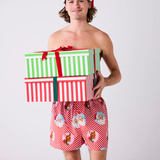 Kip & Co I Love Christmas Spot Men's Organic Cotton Pyjama Short
