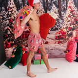 Kip & Co I Love Christmas Spot Men's Organic Cotton Pyjama Short