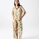 Kip & Co Native Plantation Adult Organic Cotton Short Sleeve Shirt &  Pant Pyjama Set