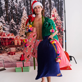 Kip & Co Navy Blue Velvet Santa Sack