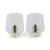 Kip & Co Oh Christmas Tree Tumbler Glass 2P Set