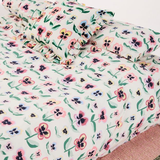 Kip & Co Pretty Pansy Organic Cotton Fitted Sheet
