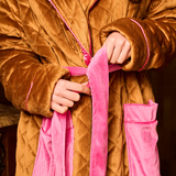 Kip & Co Pecan Delight Quilted Velvet Robe