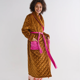 Kip & Co Pecan Delight Quilted Velvet Robe