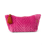 Kip & Co Pink Velvet Toiletry Bag