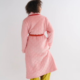 Kip & Co Pretty In Peach Quilted Velvet Robe