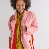 Kip & Co Pretty In Peach Quilted Velvet Robe