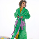 Kip & Co Purple Pear Quilted Velvet Robe