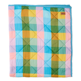 Kip & Co Sorbet Tartan Organic Cotton Quilted Cot Bedspread Cot