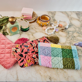 Kip & Co Sorbet Tartan Velvet Cosmetics Purse