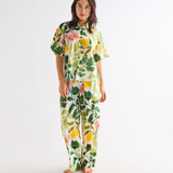 Kip & Co Spring In The Air Adult Organic Cotton Short Sleeve Shirt & Pant Pyjama Set