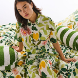 Kip & Co Spring In The Air Adult Organic Cotton Short Sleeve Shirt & Pant Pyjama Set