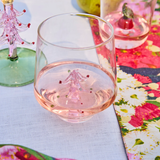 Kip & Co Tickled Pink Christmas Glass Tumbler