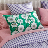 Kip & Co Tumbling Flowers Green Silk Pillowcase 1P Single