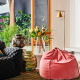 Kip & Co Dusty Pink Velvet Beanbag