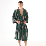 Kip & Co Wakame Crush Stripe Bamboo Terry Bath Robe