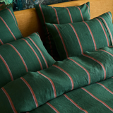 Kip & Co Wakame Crush Stripe Linen Fitted Sheet