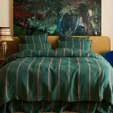 Kip & Co Wakame Crush Stripe Linen Fitted Sheet