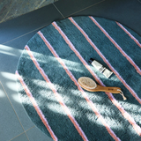 Kip & Co Wakame Crush Stripe Round Bath Mat