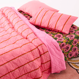 Kip & Co Wategos Soiree Stripe Organic Cotton Quilted Pillowcases 2P Std Set