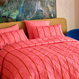 Kip & Co Wategos Soiree Stripe Organic Cotton Quilted Pillowcases 2P Std Set