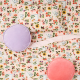Kip & Co Peach Blossom Velvet Pea Cushion One Size