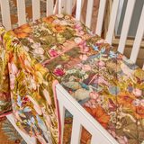 Kip&Co x Fairyland Fairy Garden Organic Cotton Quilted Cot Bedspread