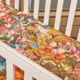 Kip&Co x Fairyland Fairy Garden Organic Cotton Quilted Cot Bedspread